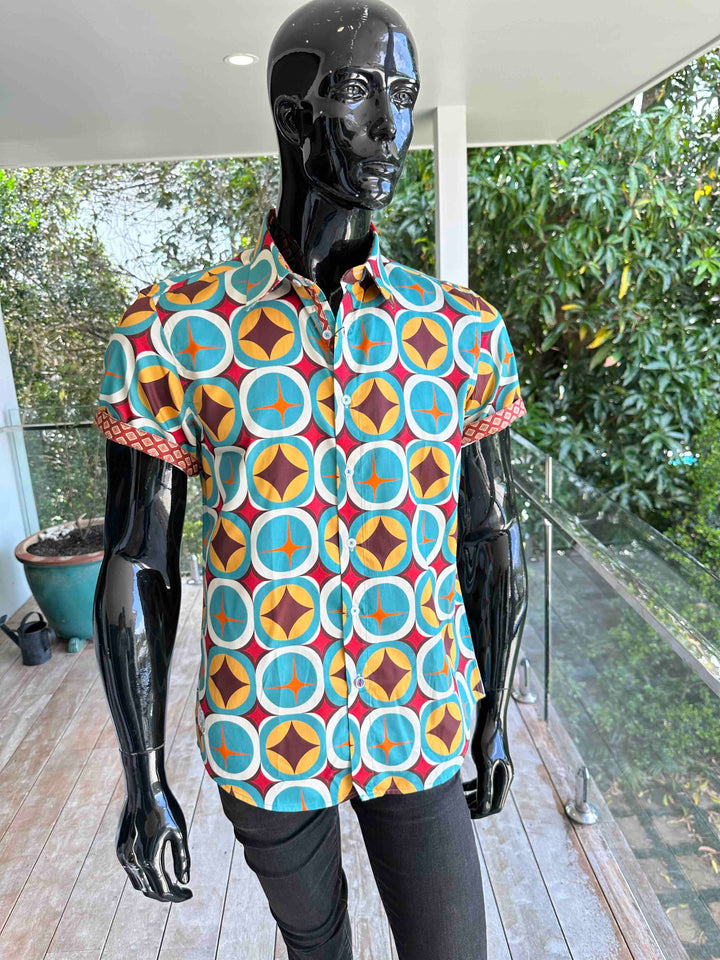 JOHN LENNON Mens Chequers Short Sleeve Shirt in Multi, MENS SHIRTS, JOHN LENNON, Elwood 101