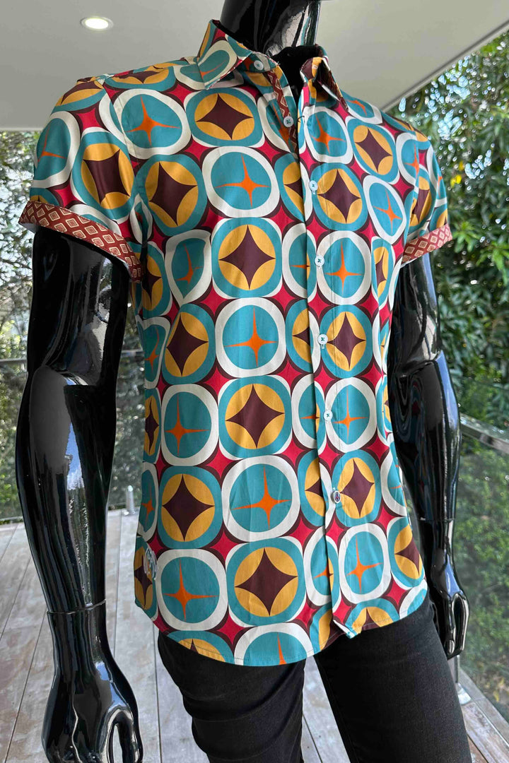 JOHN LENNON Mens Chequers Short Sleeve Shirt in Multi, MENS SHIRTS, JOHN LENNON, Elwood 101