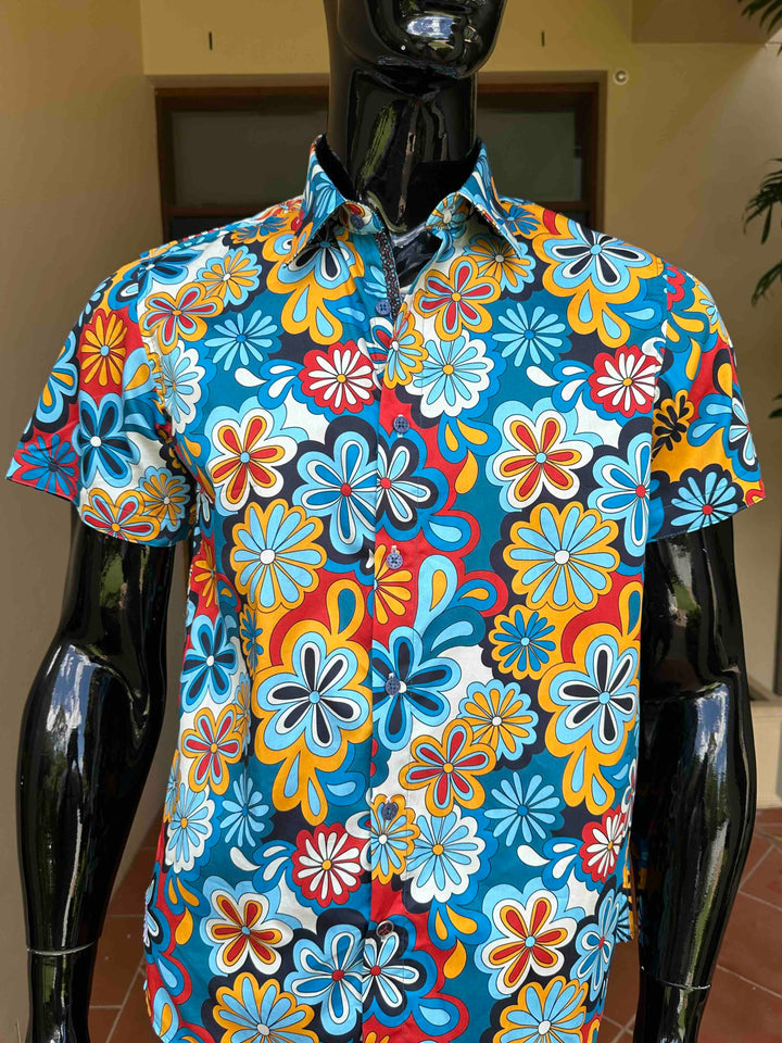 JOHN LENNON Mens Chippenham Short Sleeve Shirt - Multi, MENS SHIRTS, JOHN LENNON, Elwood 101