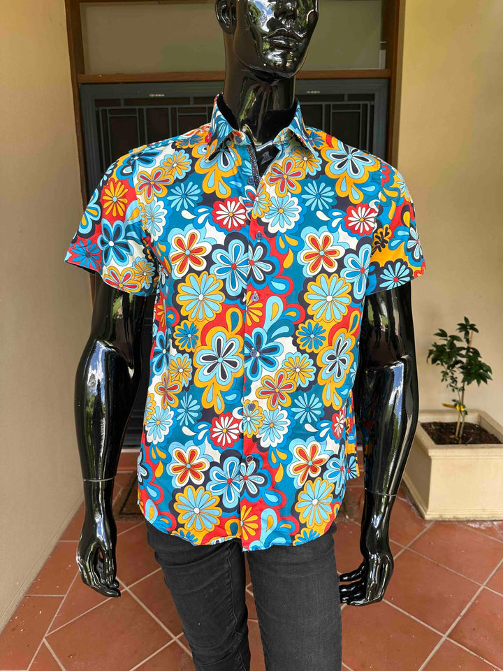 JOHN LENNON Mens Chippenham Short Sleeve Shirt - Multi, MENS SHIRTS, JOHN LENNON, Elwood 101