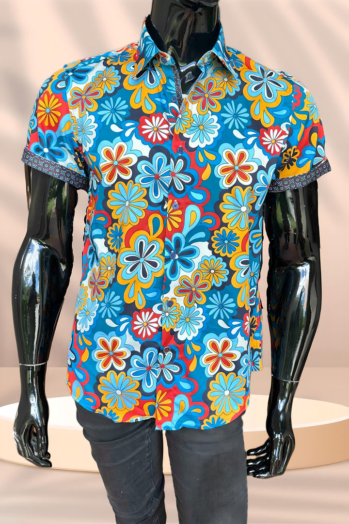 JOHN LENNON Mens Chippenham Short Sleeve Shirt - Multi, MENS SHIRTS, JOHN LENNON, Elwood 101