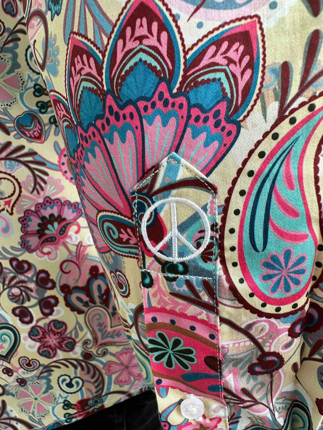 JOHN LENNON Mens Clifton Long Sleeve Shirt - White Floral Paisley, MENS SHIRTS, JOHN LENNON, Elwood 101