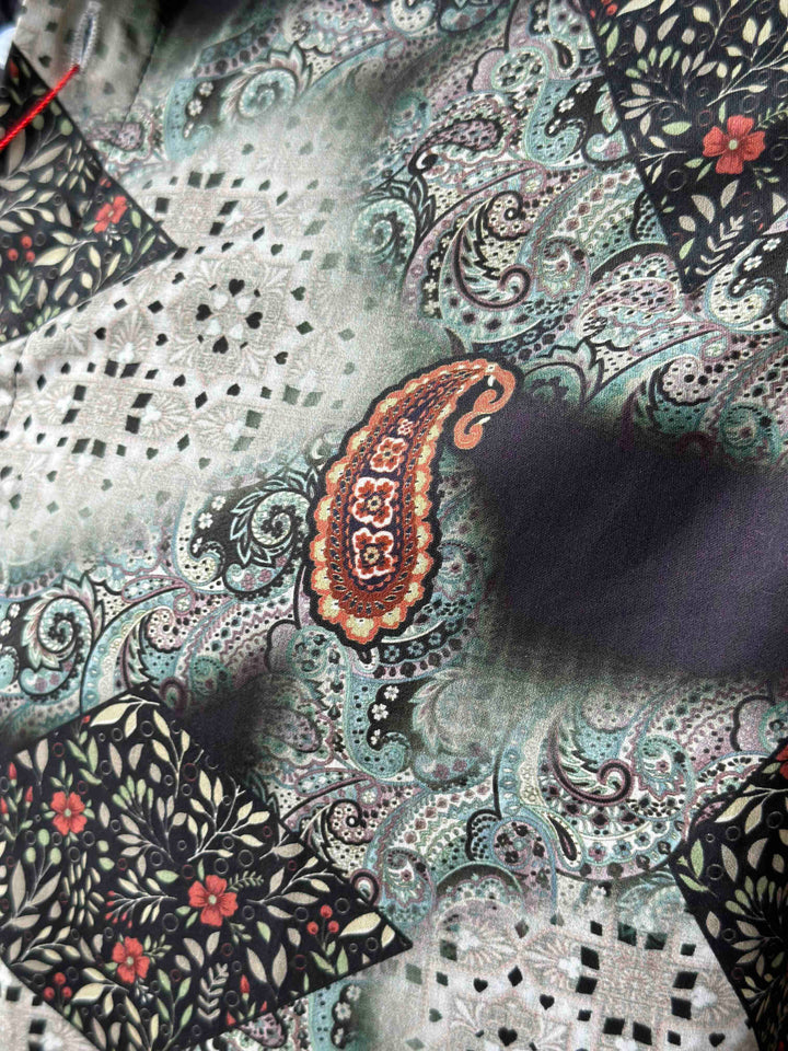 JOHN LENNON Mens Colchester Paisley Long Sleeve Shirt - Black, MENS SHIRTS, JOHN LENNON, Elwood 101