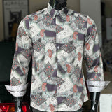 JOHN LENNON Mens Colchester Paisley Long Sleeve Shirt - Black, MENS SHIRTS, JOHN LENNON, Elwood 101