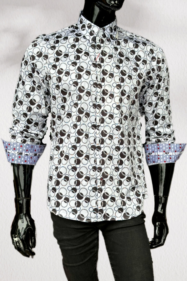 JOHN LENNON Mens Crewe Long Sleeve Shirt - White, MENS SHIRTS, JOHN LENNON, Elwood 101