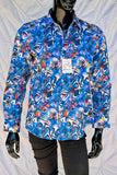 JOHN LENNON Mens Derby Long Sleeve Shirt - Multi Blue, MENS SHIRTS, JOHN LENNON, Elwood 101