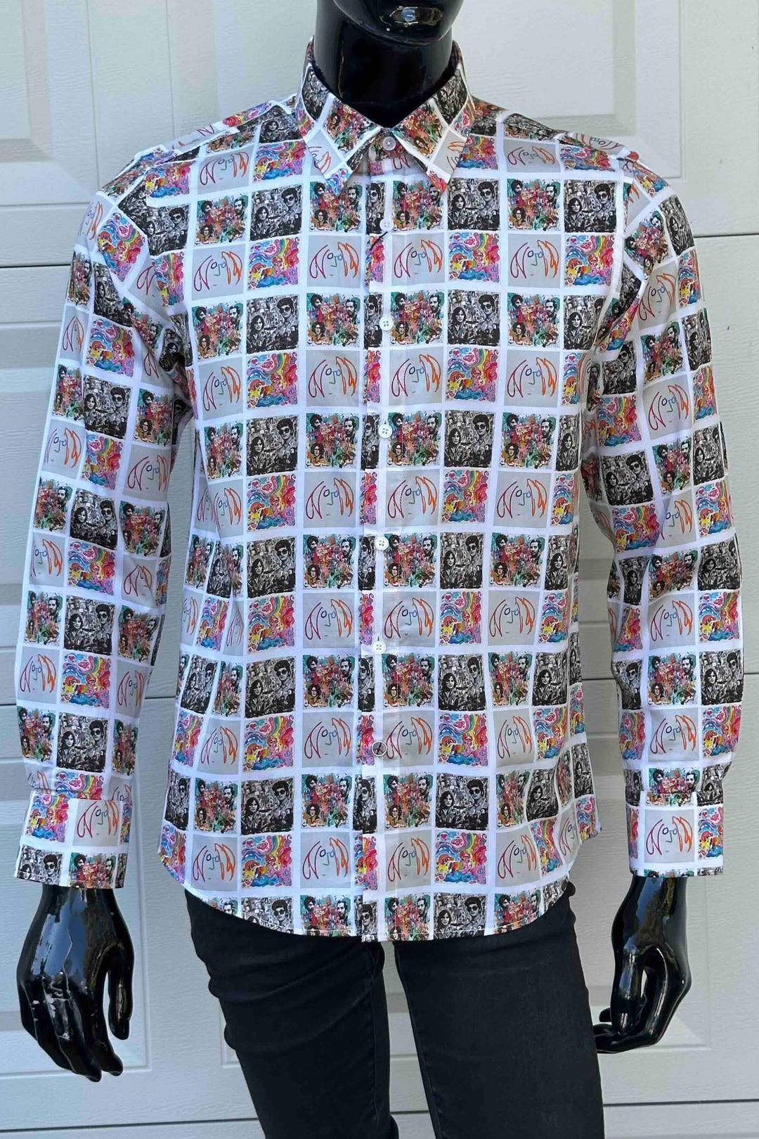 JOHN LENNON Mens Dewsbury Long Sleeve Shirt in Multi Print, MENS SHIRTS, JOHN LENNON, Elwood 101