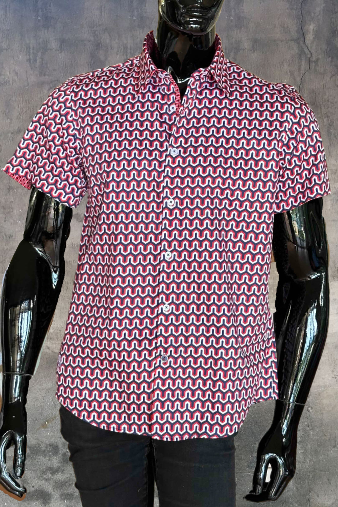 JOHN LENNON Mens Durham Short Sleeve Shirt - Red, MENS SHIRTS, JOHN LENNON, Elwood 101