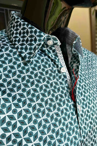 JOHN LENNON Mens Ferriby Short Sleeve Shirt - Emerald, MENS SHIRTS, JOHN LENNON, Elwood 101
