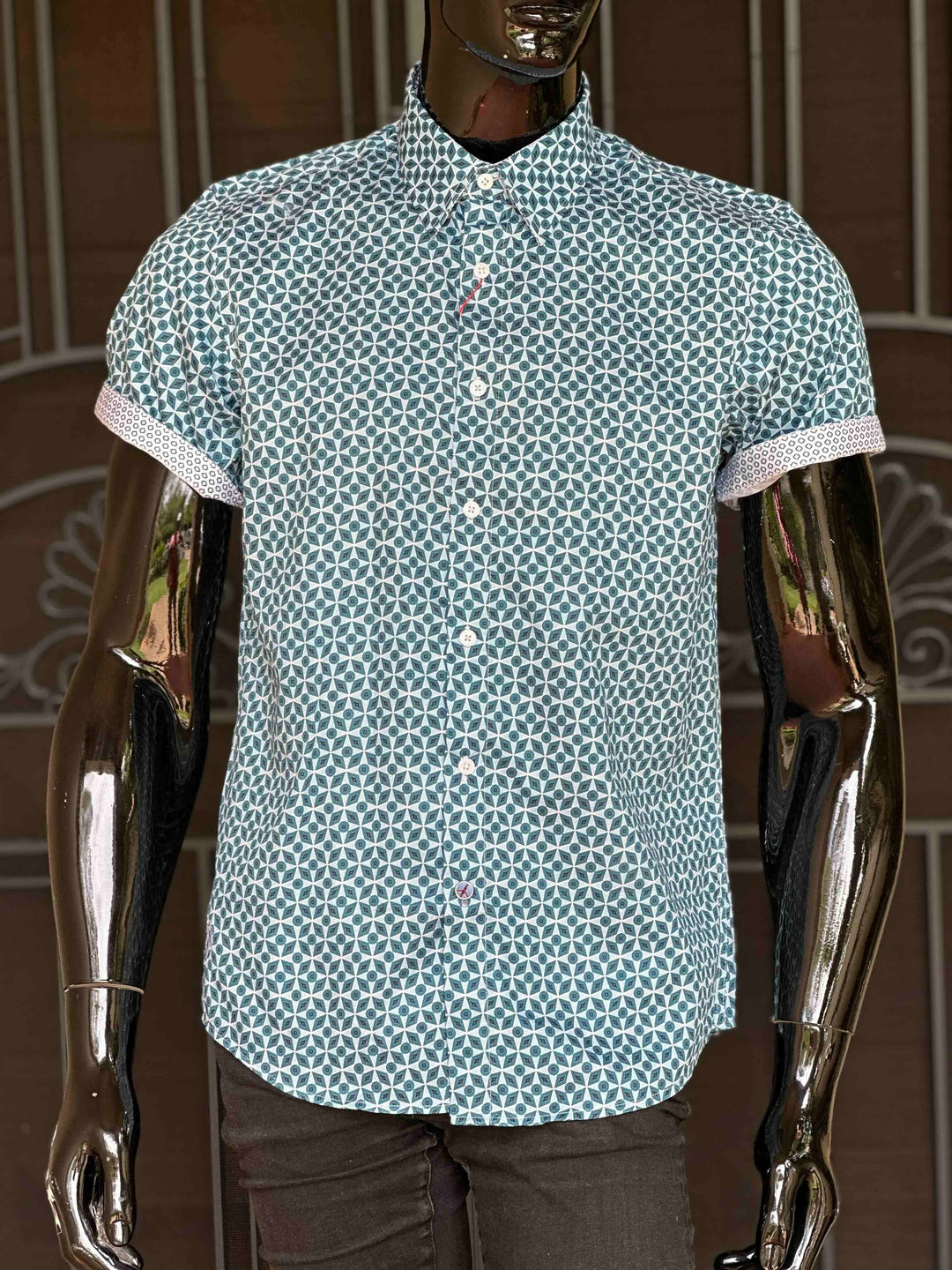 JOHN LENNON Mens Ferriby Short Sleeve Shirt - Emerald, MENS SHIRTS, JOHN LENNON, Elwood 101