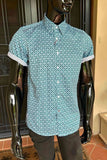 JOHN LENNON Mens Ferriby Short Sleeve Shirt - Emerald, MENS SHIRTS, JOHN LENNON, Elwood 101