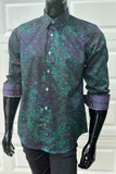 JOHN LENNON Mens Flixton Long Sleeve Shirt - Storm Green, MENS SHIRTS, JOHN LENNON, Elwood 101