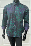 JOHN LENNON Mens Flixton Long Sleeve Shirt - Storm Green, MENS SHIRTS, JOHN LENNON, Elwood 101