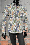 JOHN LENNON Mens Forest Green Paisley Long Sleeve Shirt - Mint, MENS SHIRTS, JOHN LENNON, Elwood 101