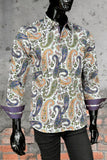 JOHN LENNON Mens Forest Green Paisley Long Sleeve Shirt - Mint, MENS SHIRTS, JOHN LENNON, Elwood 101
