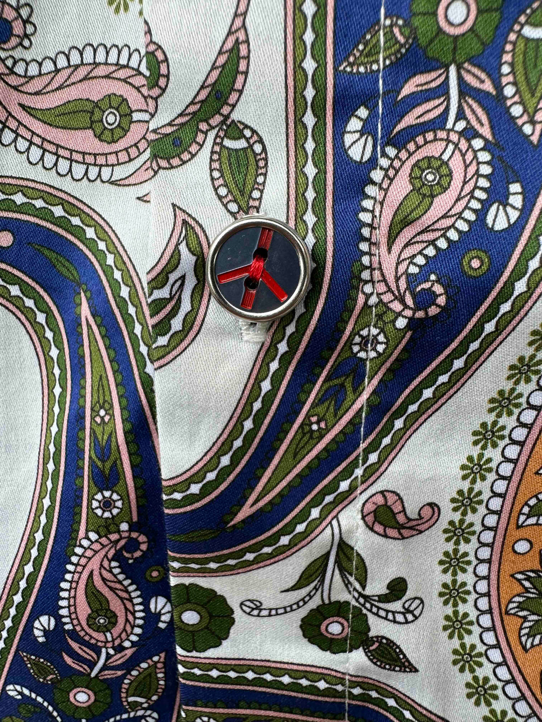 JOHN LENNON Mens Forest Green Paisley Long Sleeve Shirt - Mint, MENS SHIRTS, JOHN LENNON, Elwood 101