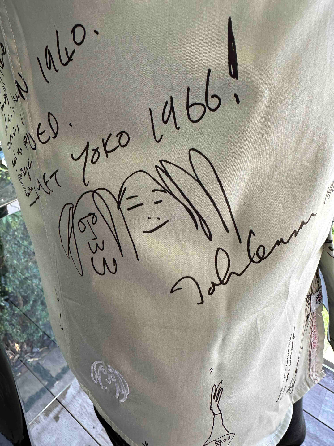 JOHN LENNON Mens Four Lane Short Sleeve Shirt in Khaki