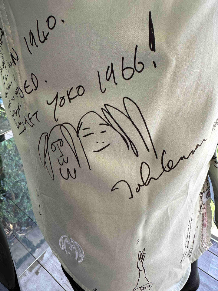 JOHN LENNON Mens Four Lane Short Sleeve Shirt in Khaki