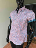JOHN LENNON Mens Fratton Park Short Sleeve Shirt - Pink, MENS SHIRTS, JOHN LENNON, Elwood 101