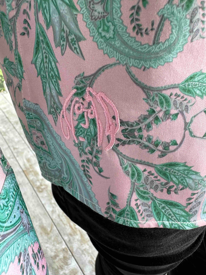 JOHN LENNON Mens Gosport Long Sleeve Paisley Shirt in Mint, MENS SHIRTS, JOHN LENNON, Elwood 101