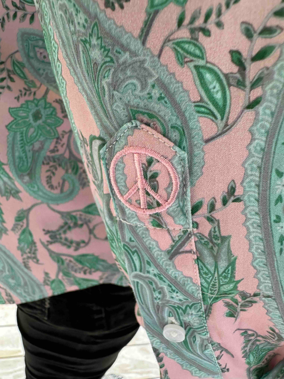 JOHN LENNON Mens Gosport Long Sleeve Paisley Shirt in Mint, MENS SHIRTS, JOHN LENNON, Elwood 101