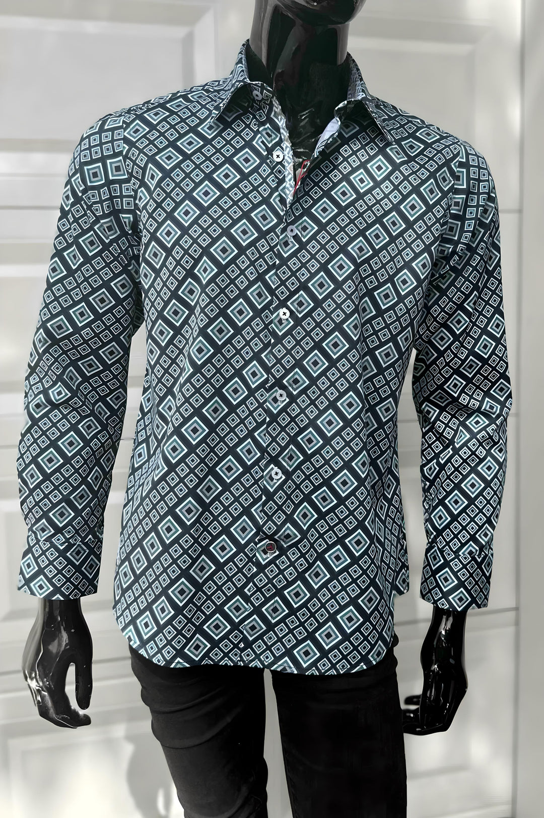 JOHN LENNON Mens Greenfield Long Sleeve Shirt - Sea, MENS SHIRTS, JOHN LENNON, Elwood 101
