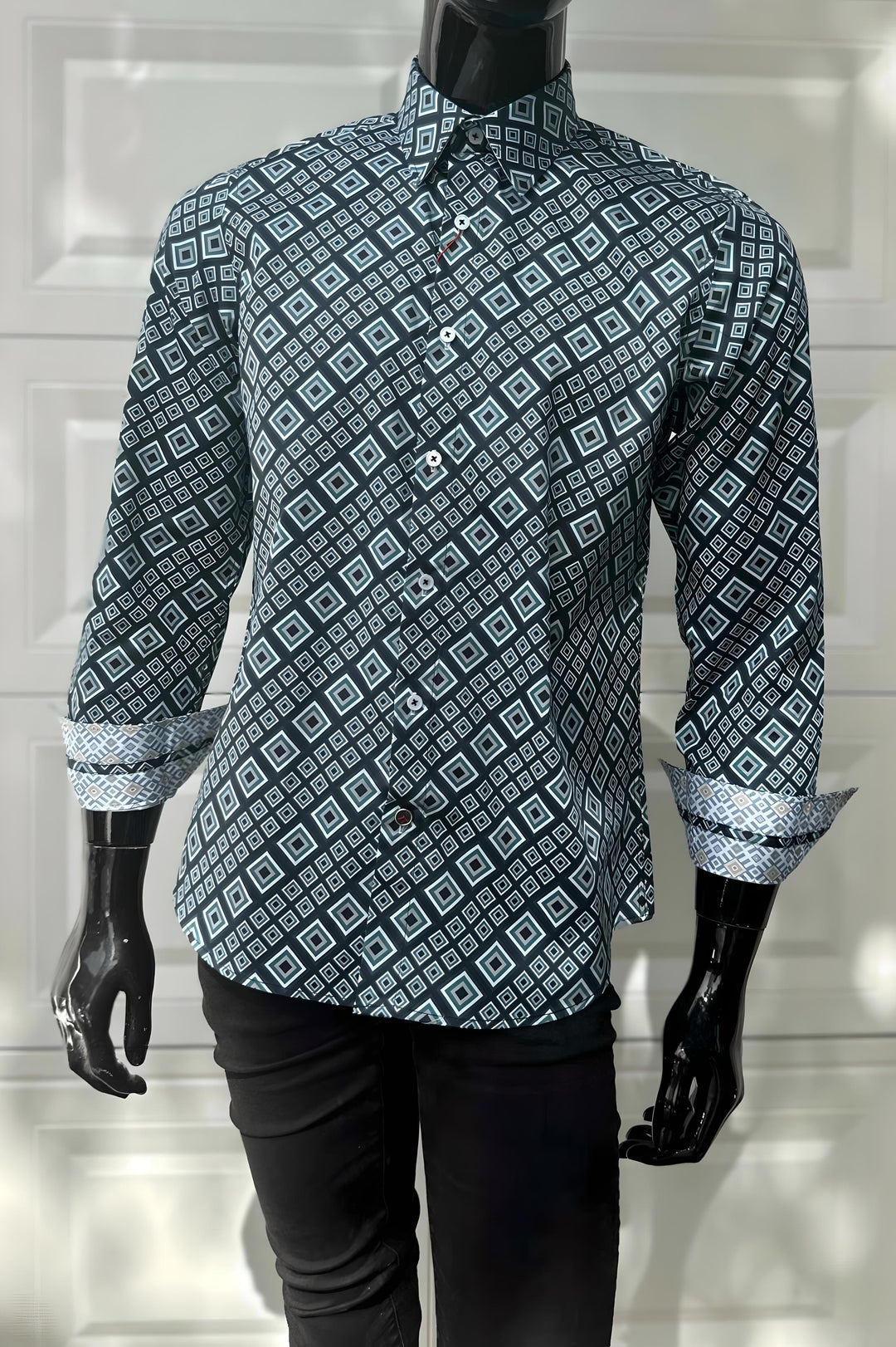 JOHN LENNON Mens Greenfield Long Sleeve Shirt - Sea, MENS SHIRTS, JOHN LENNON, Elwood 101