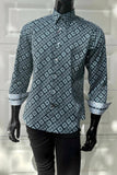 JOHN LENNON Mens Greenfield Long Sleeve Shirt - Sea, MENS SHIRTS, JOHN LENNON, Elwood 101