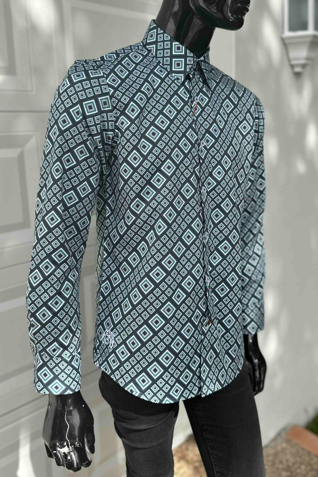 JOHN LENNON Mens Greenfield Long Sleeve Shirt - Sea, MENS SHIRTS, JOHN LENNON, Elwood 101