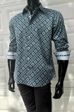 JOHN LENNON Mens Greenfield Long Sleeve Shirt - Sea, MENS SHIRTS, JOHN LENNON, Elwood 101