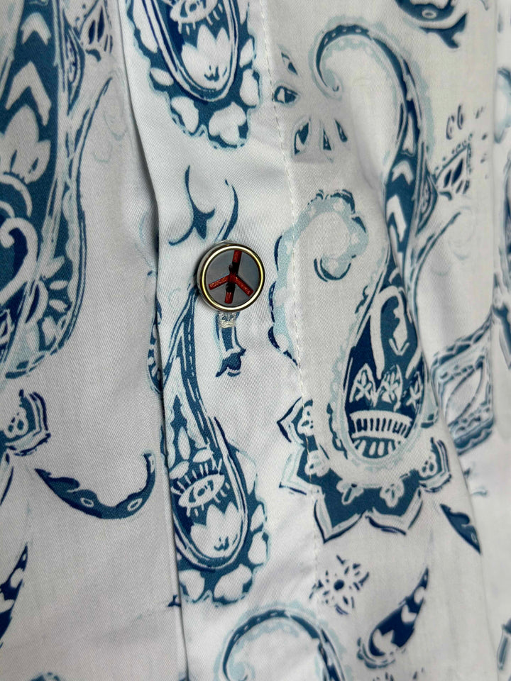 JOHN LENNON Mens Hampton Long Sleeve Shirt - White, MENS SHIRTS, JOHN LENNON, Elwood 101