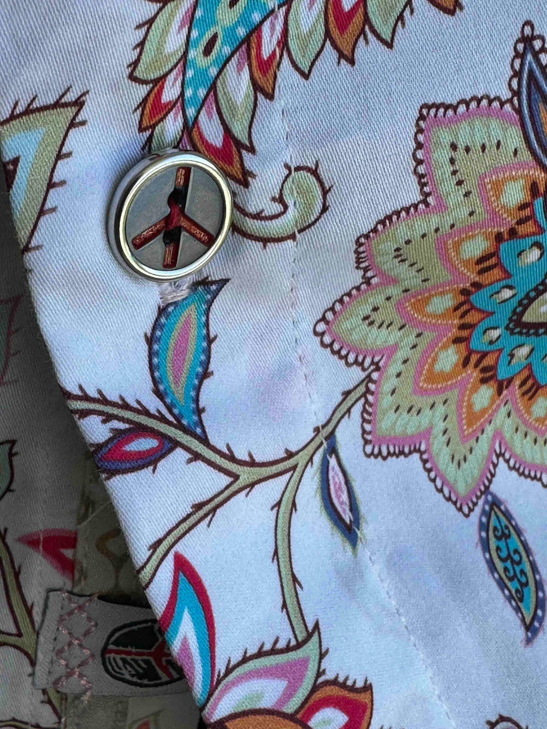 JOHN LENNON Mens Handley Short Sleeve Paisley Shirt in White