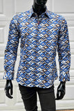 JOHN LENNON Mens Hindley Long Sleeve Shirt - Sky