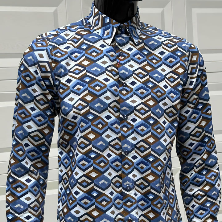 JOHN LENNON Mens Hindley Long Sleeve Shirt - Sky, MENS SHIRTS, JOHN LENNON, Elwood 101