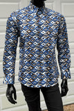 JOHN LENNON Mens Hindley Long Sleeve Shirt - Sky
