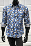JOHN LENNON Mens Hindley Long Sleeve Shirt - Sky