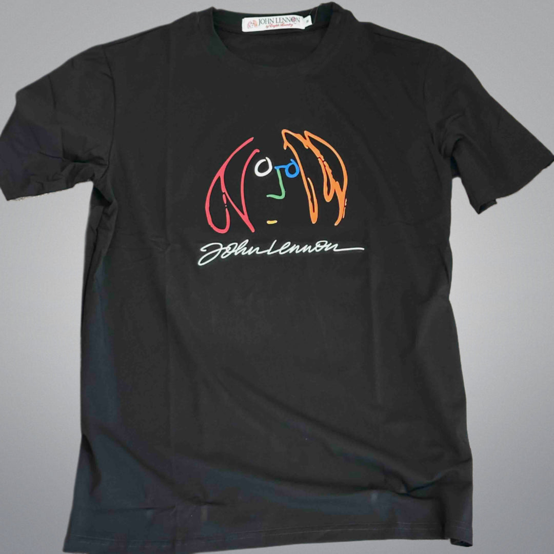 JOHN LENNON Mens Imagine Tee Shirt in Black