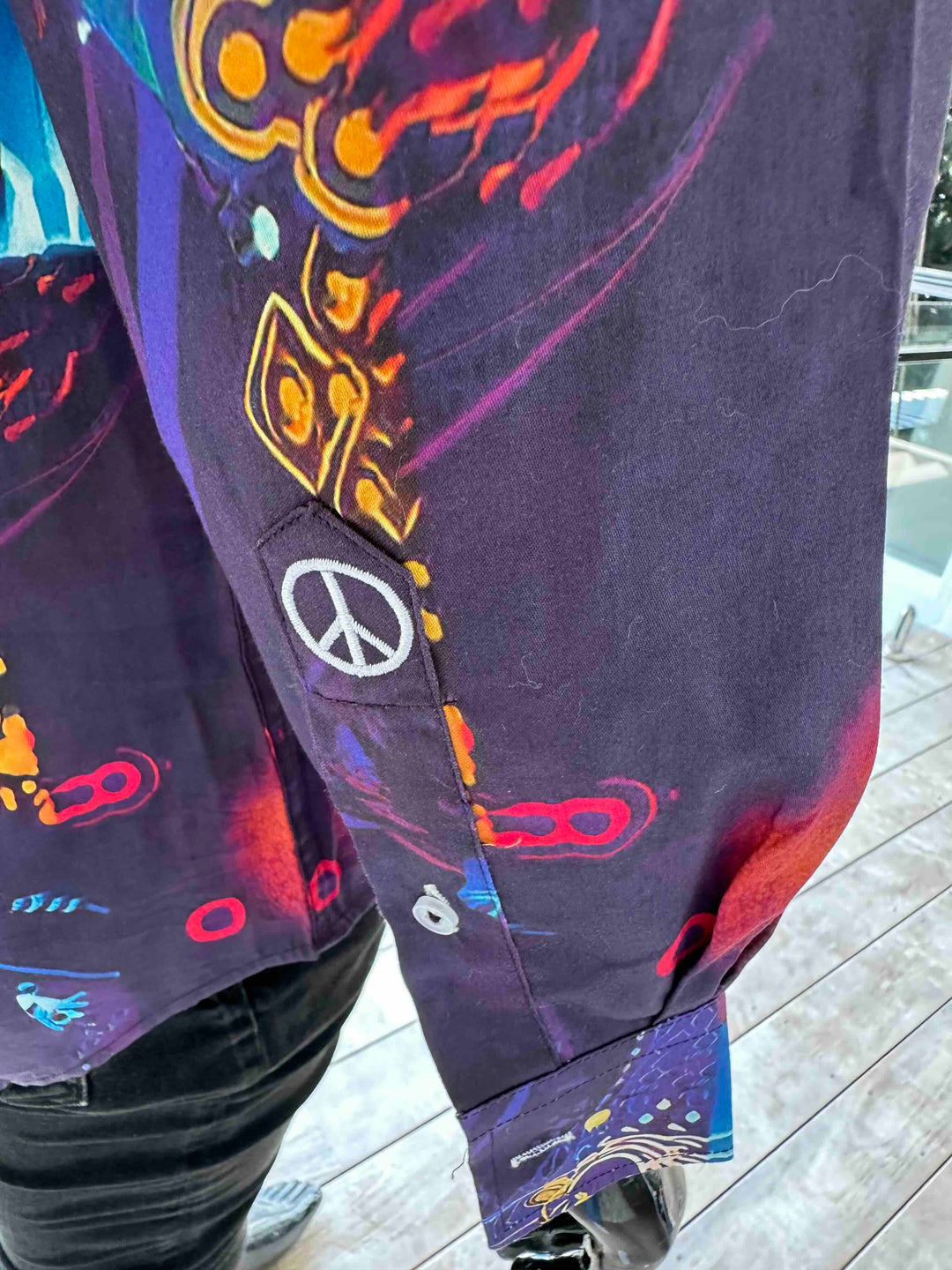 JOHN LENNON Mens John Long Sleeve Shirt in Multi, MENS SHIRTS, JOHN LENNON, Elwood 101