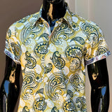 JOHN LENNON Mens King's Lynn Short Sleeve Shirt - Mustard, MENS SHIRTS, JOHN LENNON, Elwood 101