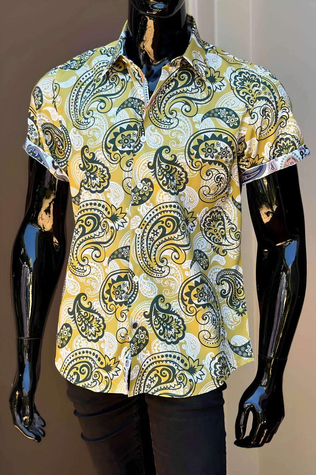 JOHN LENNON Mens King's Lynn Short Sleeve Shirt - Mustard, MENS SHIRTS, JOHN LENNON, Elwood 101