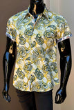 JOHN LENNON Mens King's Lynn Short Sleeve Shirt - Mustard, MENS SHIRTS, JOHN LENNON, Elwood 101