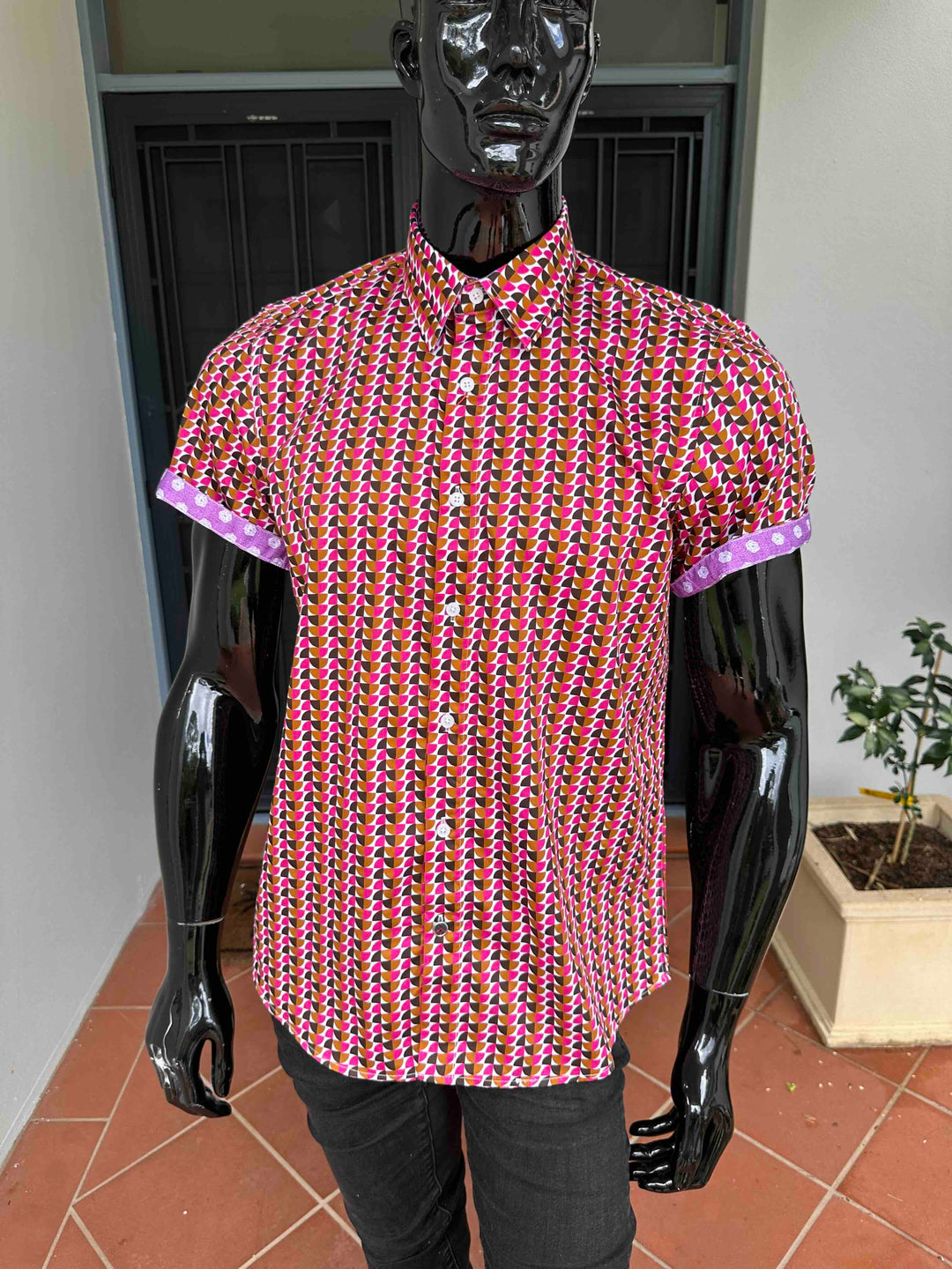 JOHN LENNON Mens Lancing Short Sleeve Shirt - Fuchsia, MENS SHIRTS, JOHN LENNON, Elwood 101