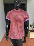 JOHN LENNON Mens Lancing Short Sleeve Shirt - Fuchsia, MENS SHIRTS, JOHN LENNON, Elwood 101
