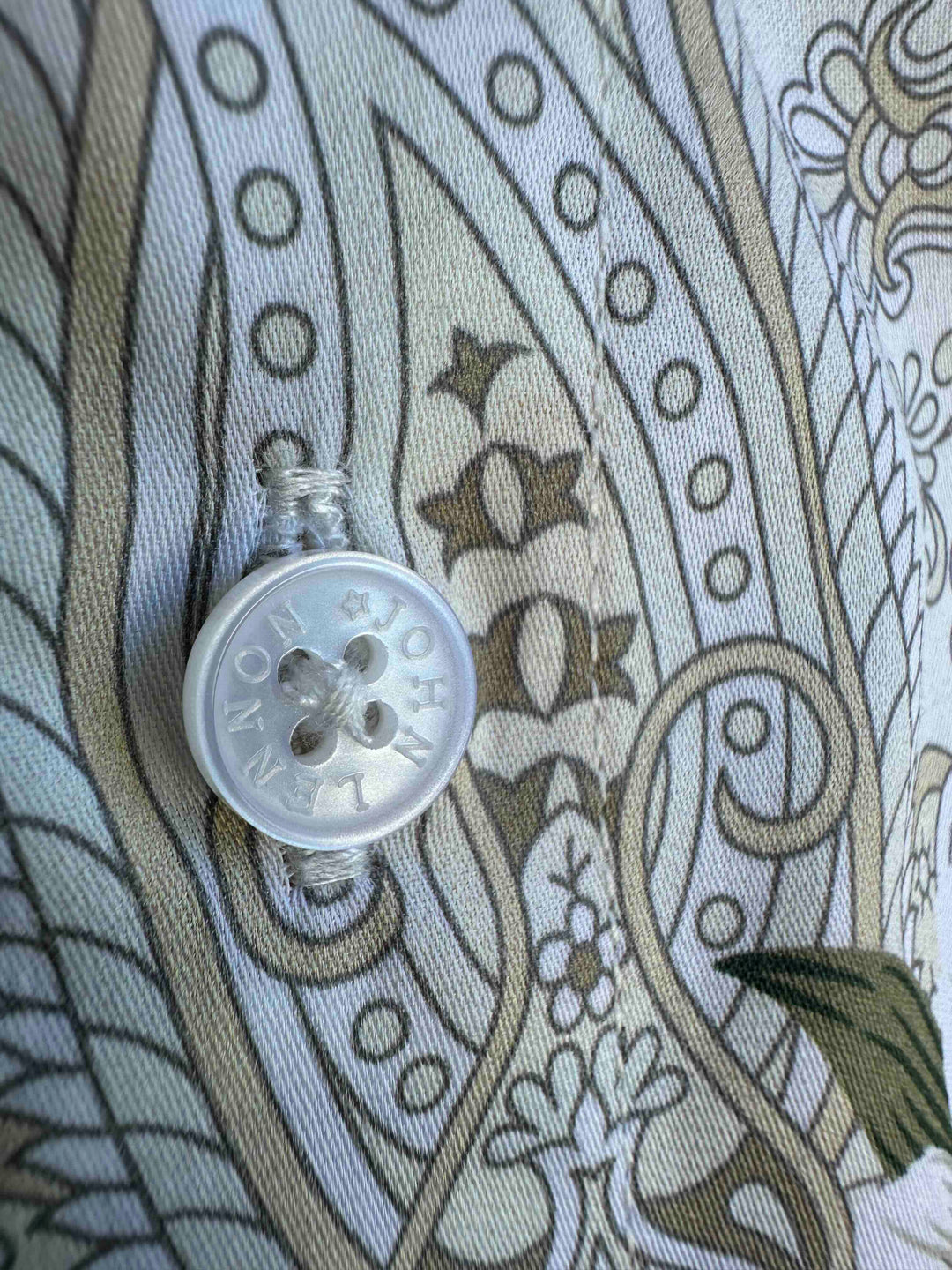 JOHN LENNON Mens Lewes Short Sleeve Paisley Shirt in Amber