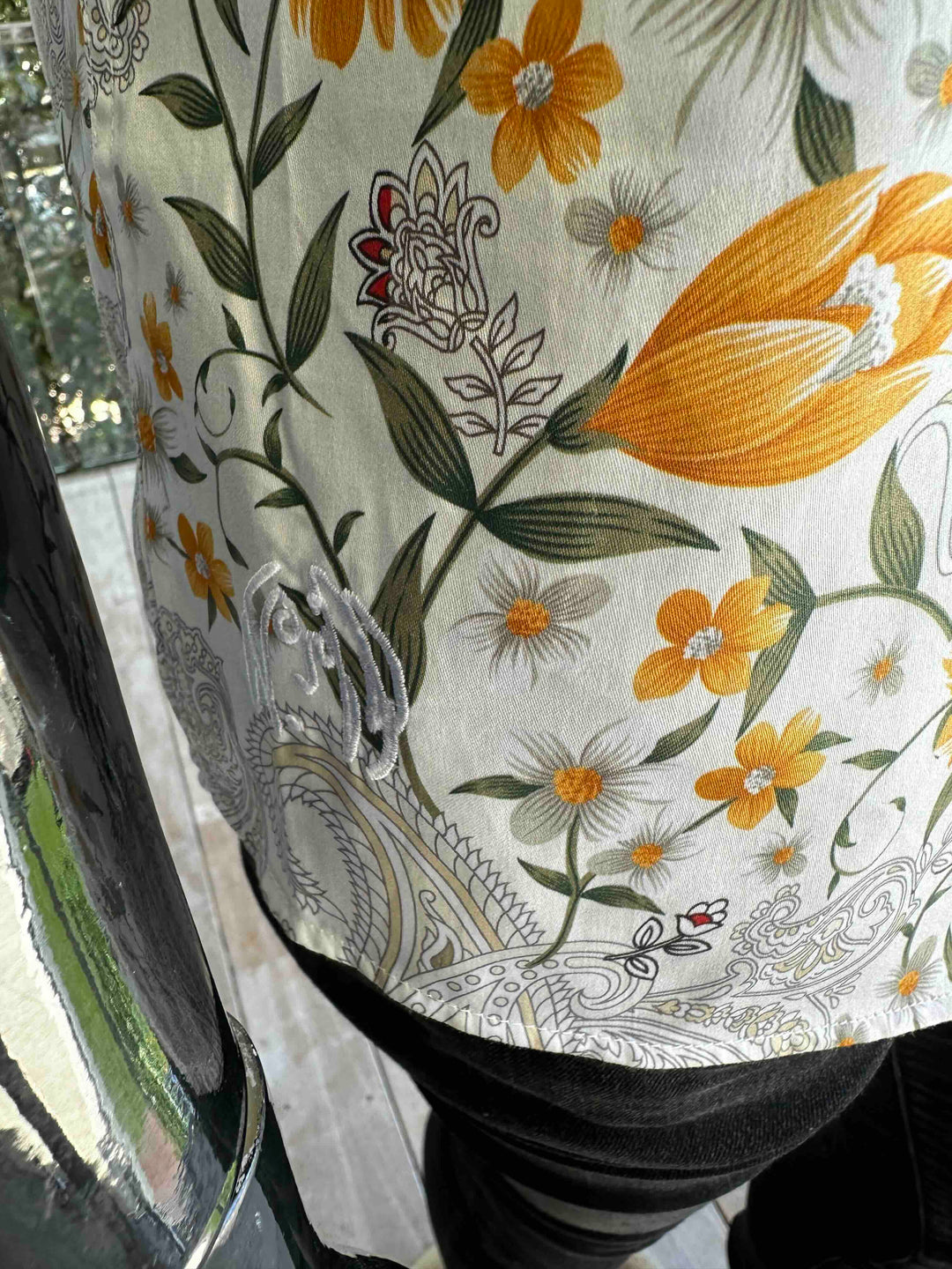 JOHN LENNON Mens Lewes Short Sleeve Paisley Shirt in Amber