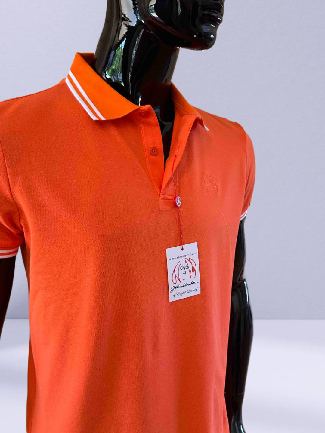 JOHN LENNON Mens Liam Polo Shirt - Orange, MENS SHIRTS, JOHN LENNON, Elwood 101