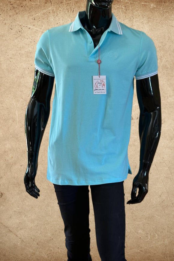 JOHN LENNON Mens Liam Polo Shirt - Turquoise, MENS SHIRTS, JOHN LENNON, Elwood 101