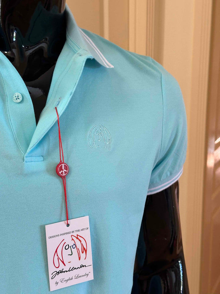 JOHN LENNON Mens Liam Polo Shirt - Turquoise, MENS SHIRTS, JOHN LENNON, Elwood 101