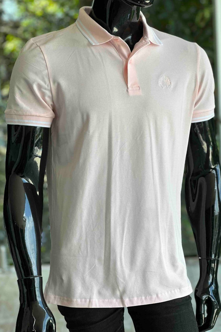 JOHN LENNON Mens Liam Polo Shirt in Pink, MENS SHIRTS, JOHN LENNON, Elwood 101