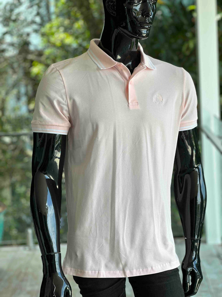 JOHN LENNON Mens Liam Polo Shirt in Pink, MENS SHIRTS, JOHN LENNON, Elwood 101